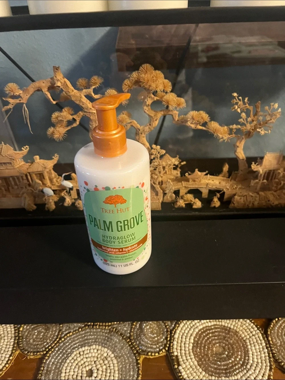 Tree Hut Palm Grove Hydraglow Body Serum - White Bottle with Orange Pump